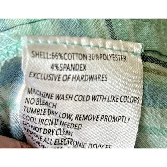 SCOTTeVEST XXXL Docksider Green Plaid Button Up Short Sleeve Shirt - Picture 8 of 11